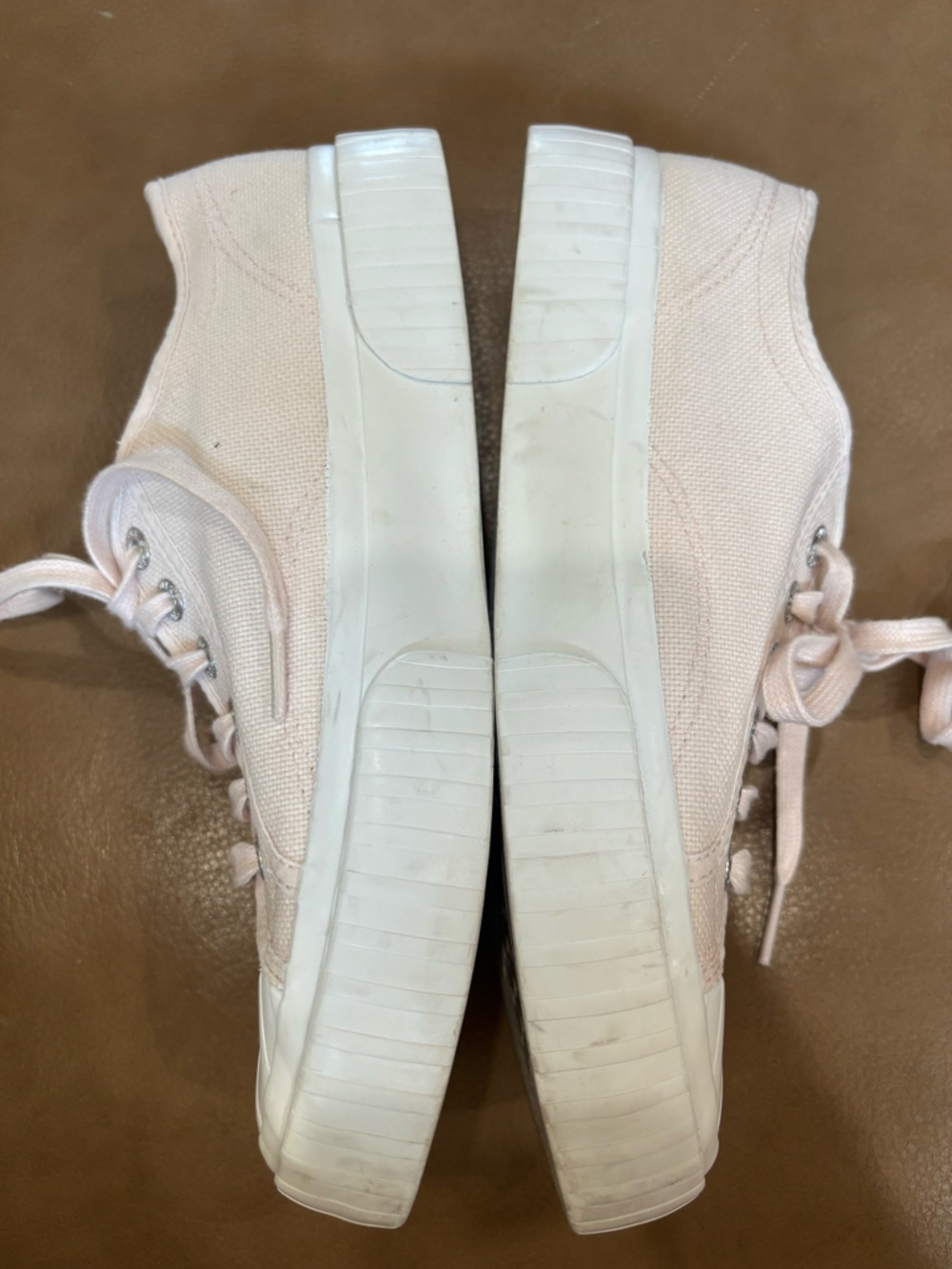 Superga Light Pink Canvas Platform minimalist comfortable Sneakers - Picture 4 of 7